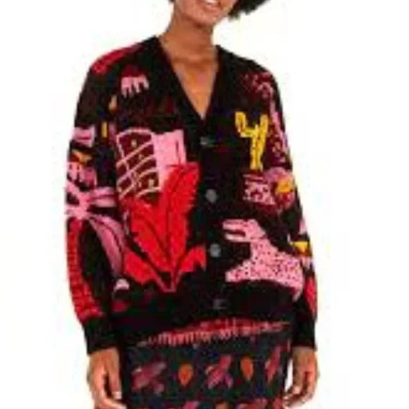 FARM Rio Multicolor Graphic Cardigan - Picture 2 of 15